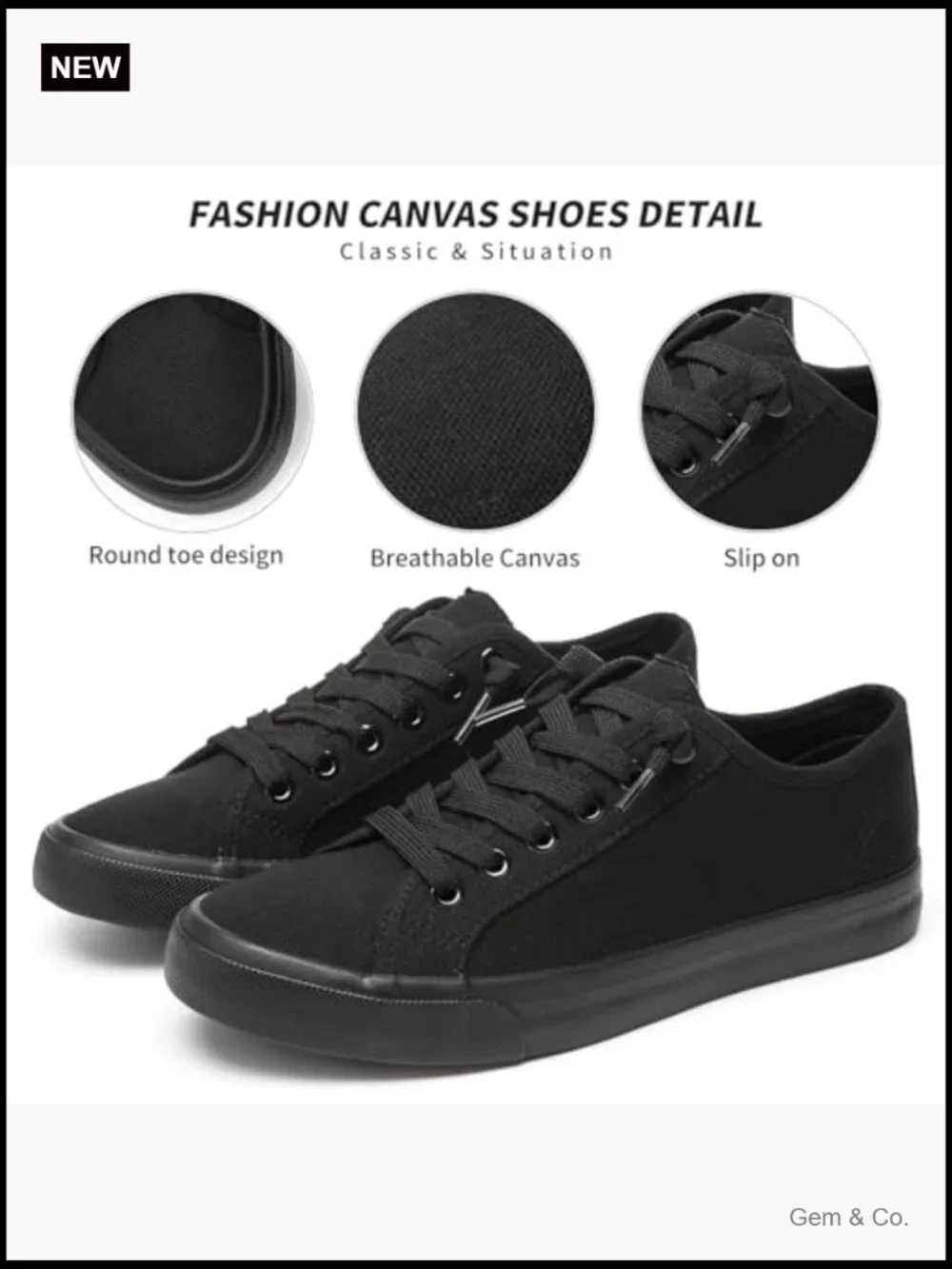 Women Slip On Canvas Fashion Sneakers Lace Up Non Slip Casual Shoes Low Top